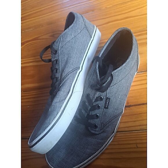 Size 10 - VANS Grey Authentic Casual Sneaker Grey - Picture 2 of 5